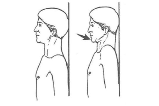 벽에 등 기대고 Chin Tuck